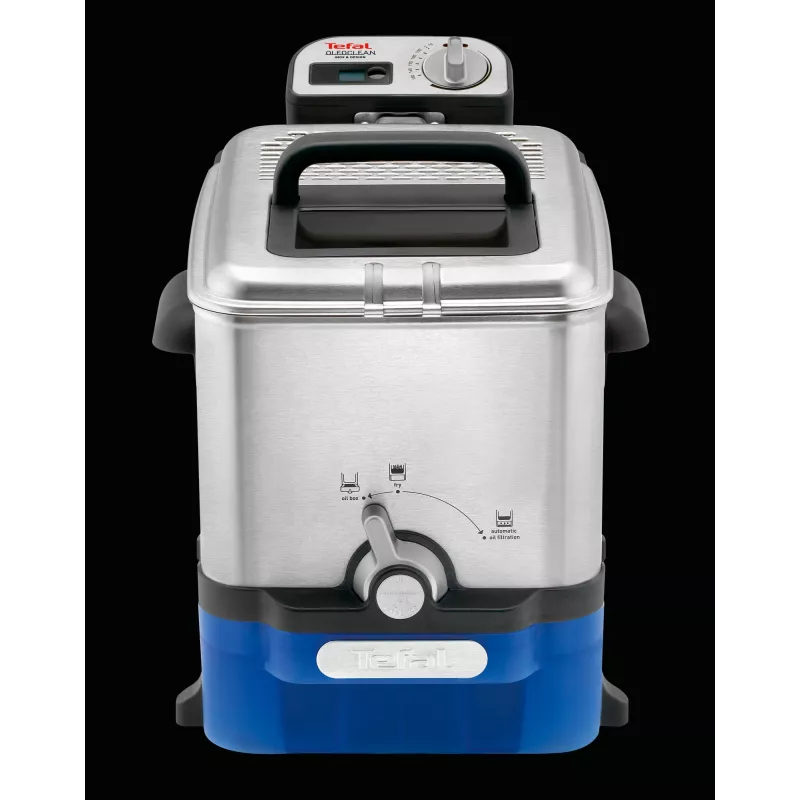 Tefal Oleoclean Pro Inox & Design FR8040 Vienguba 3,5 l 2300 W Juoda, Nerūdijantis plienas