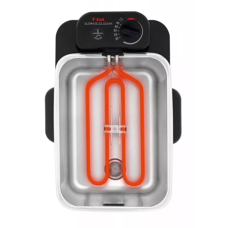 Tefal Oleoclean Pro Inox & Design FR8040 Vienguba 3,5 l 2300 W Juoda, Nerūdijantis plienas