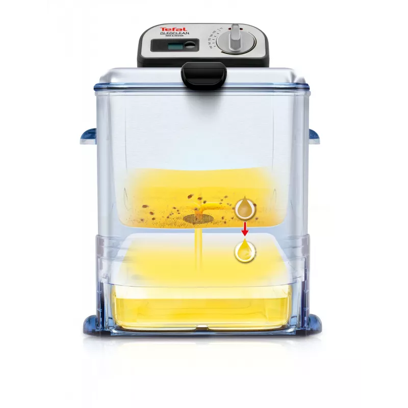 Tefal Oleoclean Pro Inox & Design FR8040 Vienguba 3,5 l 2300 W Juoda, Nerūdijantis plienas