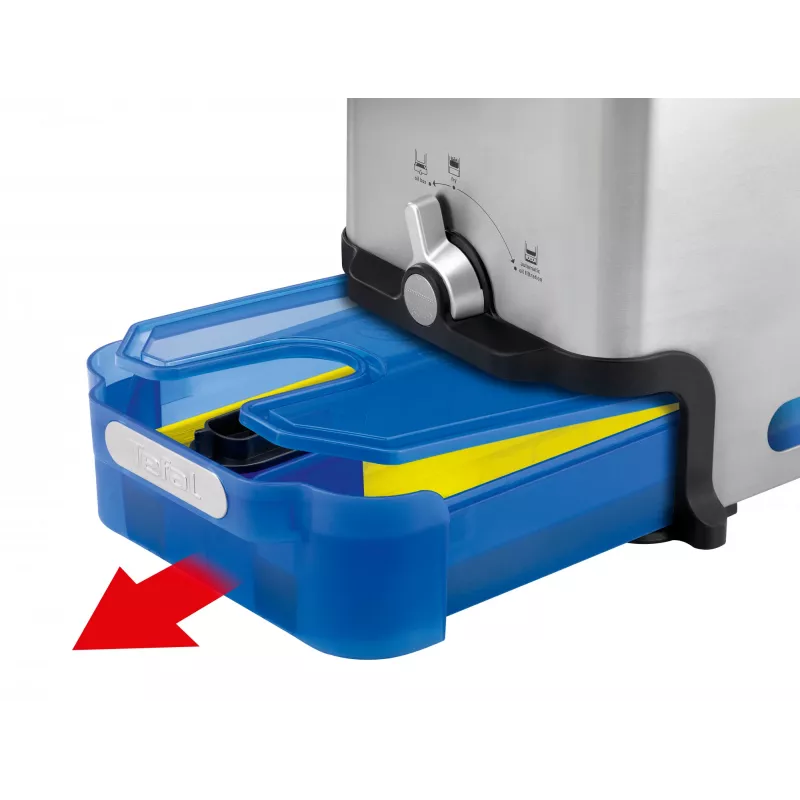 Tefal Oleoclean Pro Inox & Design FR8040 Vienguba 3,5 l 2300 W Juoda, Nerūdijantis plienas