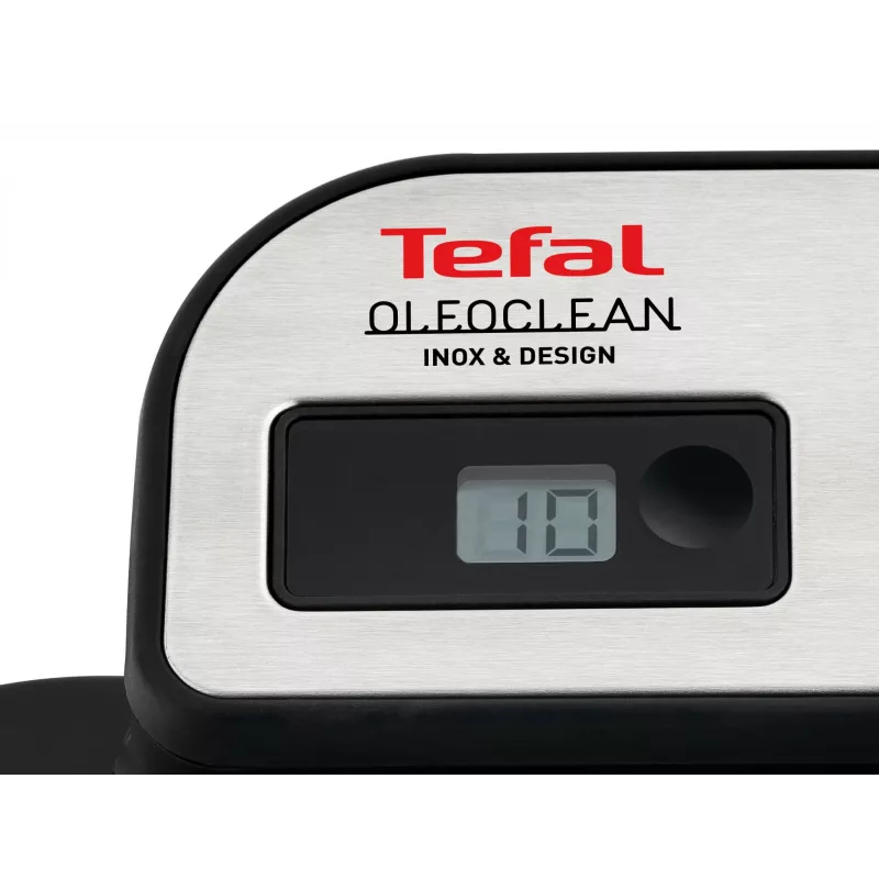 Tefal Oleoclean Pro Inox & Design FR8040 Vienguba 3,5 l 2300 W Juoda, Nerūdijantis plienas