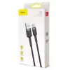 BASEUS pintas Cafule greito įkrovimo kabelis - USB Typee-A į Type-C 2A - 3m - pilkas/juodas (nailonas)
