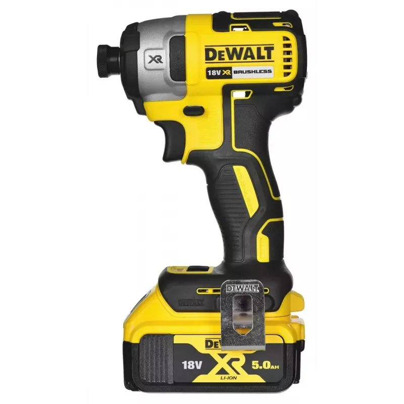 Belaidis elektrinių įrankių komplektas DeWalt DCK266P2T — 18V, 2×5.0Ah baterijos, smūginis suktuvas ir kombinuotas gręžtuvas, įkroviklis, dėklas