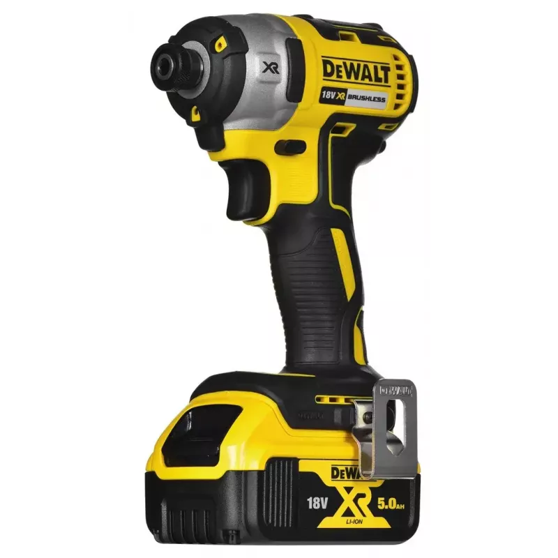 Belaidis elektrinių įrankių komplektas DeWalt DCK266P2T — 18V, 2×5.0Ah baterijos, smūginis suktuvas ir kombinuotas gręžtuvas, įkroviklis, dėklas