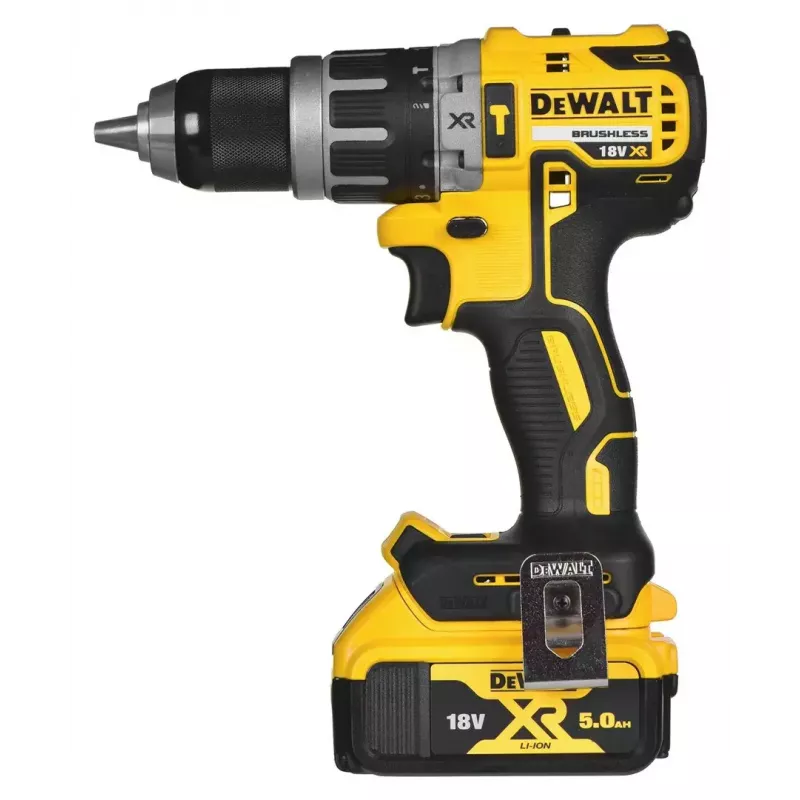 Belaidis elektrinių įrankių komplektas DeWalt DCK266P2T — 18V, 2×5.0Ah baterijos, smūginis suktuvas ir kombinuotas gręžtuvas, įkroviklis, dėklas