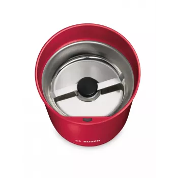 Kavos malūnėlis su peiliais Bosch TSM6A014R, 75 g talpa, 180 W, nerūdijančio plieno peiliai, raudonas