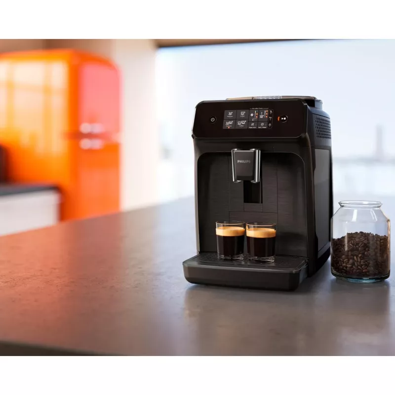 Espresso aparatas Philips EP1200/00 — pilnai automatinis, 1,8 L vandens talpa, 15 barų, keraminis malūnėlis, 275 g pupelių talpa