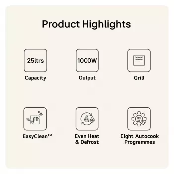 LG MH6535GIS mikrobangų krosnelė Juoda Kombinuota mikrobangų krosnelė Virš viryklės 25 L 1000 W