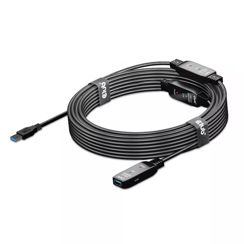 CLUB3D USB 3.2 Gen1 aktyvus kartotuvo kabelis 15 m/ 49.2 ft M/F 28AWG