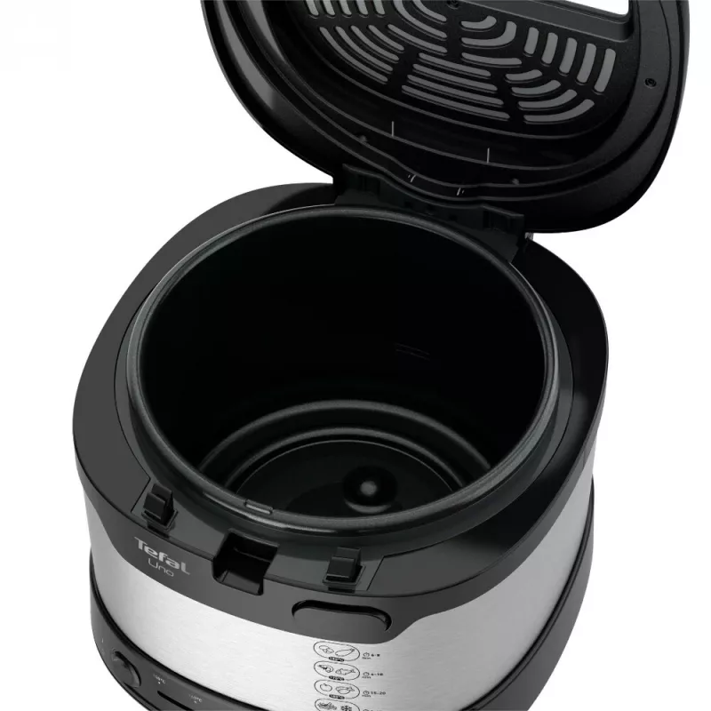 Tefal Uno FF215D vienos talpos 1,8 L atskirai pastatoma 1600 W gruzdintuvė Juoda, Nerūdijantis plienas