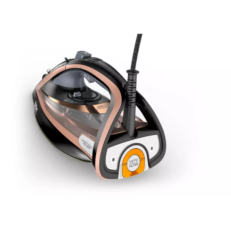 Lyginimo lygintuvas Tefal FV9845 — 3200 W, 60 g/min nuolatinis garas, 350 ml bakelis, vertikalus garas, 1,45 kg, juoda/varinė