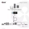 CLUB3D USB 3.2 Gen1 Tipas A į USB 3.2 Gen1 Type C adapteris M/F