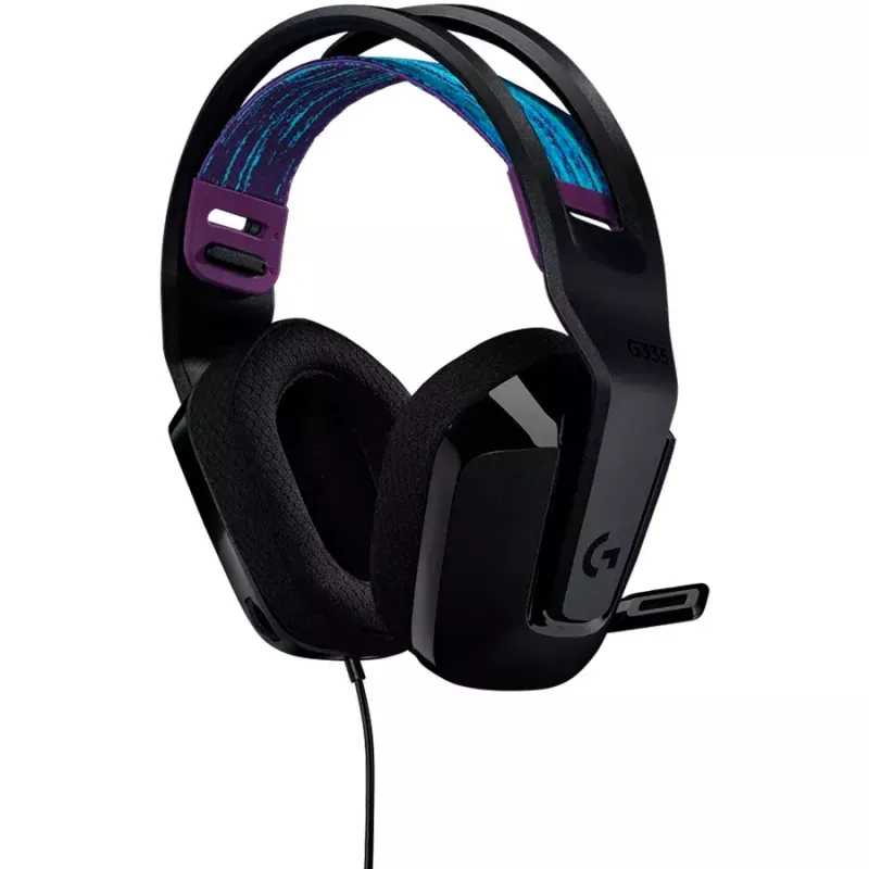 Logitech G G335 ausinės su galvos juosta, 3,5 mm jungtis, juodos spalvos