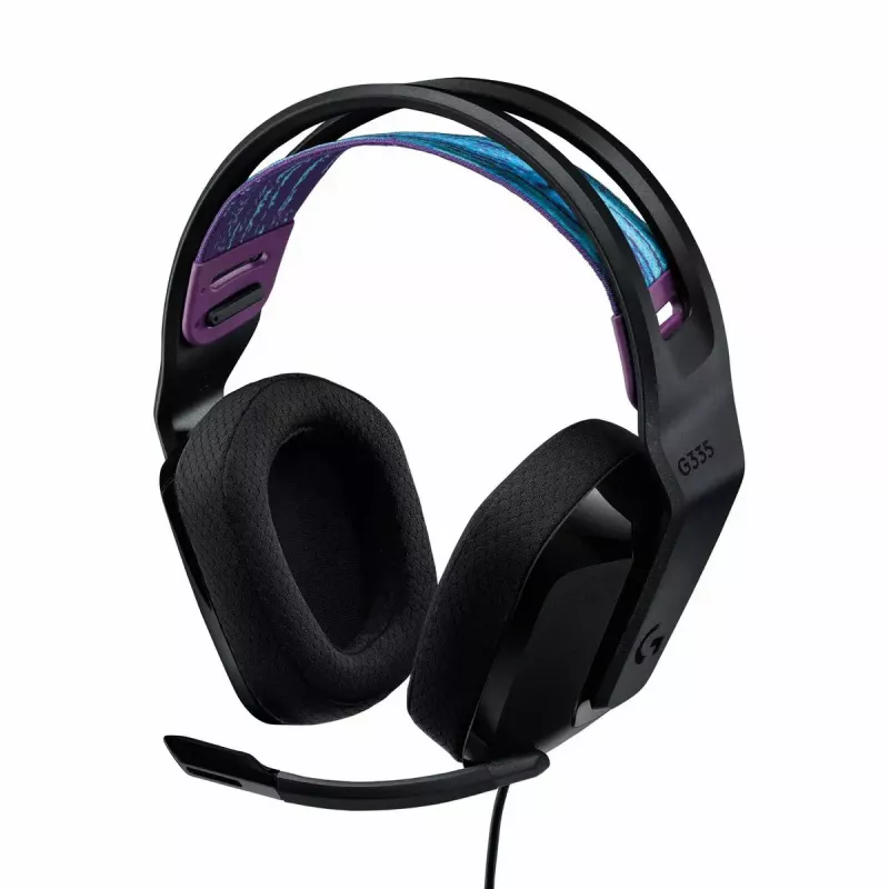 Logitech G G335 ausinės su galvos juosta, 3,5 mm jungtis, juodos spalvos