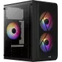 PC korpusas AEROCOOL CS107V2 Mini Tower – juodas, microATX/Mini-ITX, 2x120mm ventiliatoriai, 1x3,5 colio + 2x2,5 colio lizdai