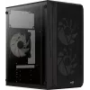 PC korpusas AEROCOOL CS107V2 Mini Tower – juodas, microATX/Mini-ITX, 2x120mm ventiliatoriai, 1x3,5 colio + 2x2,5 colio lizdai