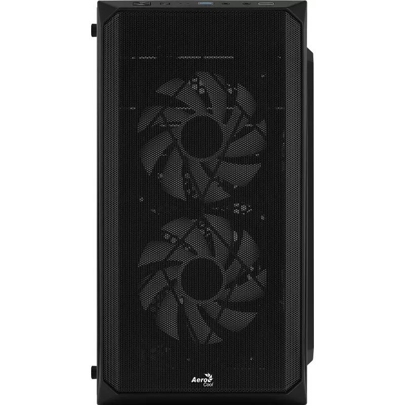 PC korpusas AEROCOOL CS107V2 Mini Tower – juodas, microATX/Mini-ITX, 2x120mm ventiliatoriai, 1x3,5 colio + 2x2,5 colio lizdai
