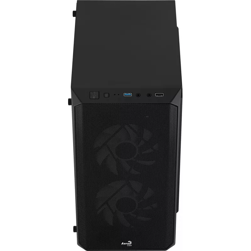 PC korpusas AEROCOOL CS107V2 Mini Tower – juodas, microATX/Mini-ITX, 2x120mm ventiliatoriai, 1x3,5 colio + 2x2,5 colio lizdai