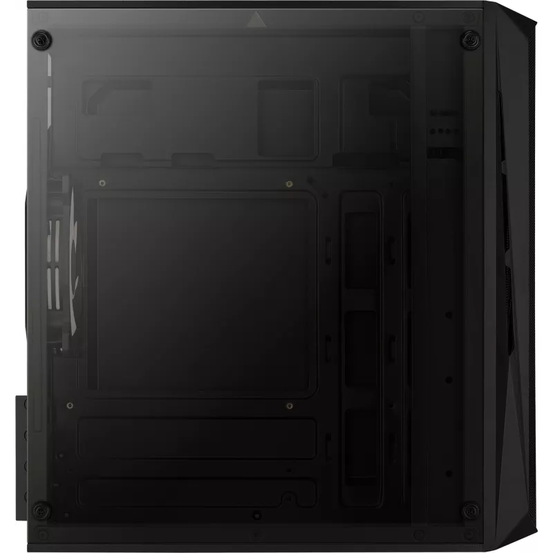 PC korpusas AEROCOOL CS107V2 Mini Tower – juodas, microATX/Mini-ITX, 2x120mm ventiliatoriai, 1x3,5 colio + 2x2,5 colio lizdai