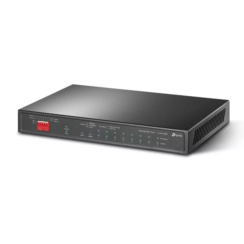 TP-Link TL-SG1210MP tinklo jungiklis Nevaldomas Gigabit Ethernet (10/100/1000) Power over Ethernet (PoE) Juoda