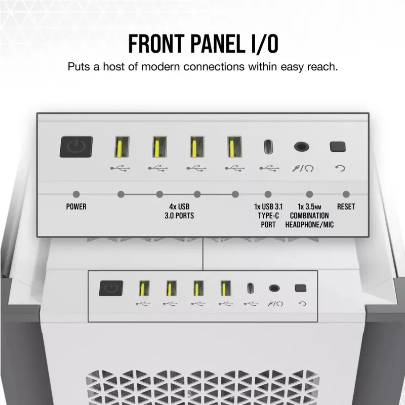 PC Case Corsair 7000D AIRFLOW Full Tower White