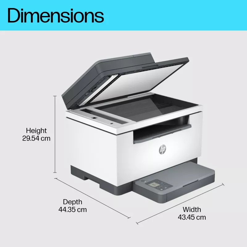 Daugiafunkcinis lazerinis spausdintuvas HP LaserJet MFP M234sdw — nespalvotas A4, 29 ppm, dvipusis, Wi‑Fi, Ethernet