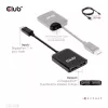 MST šakotuvas DisplayPort 1.4 į DisplayPort + HDMI 4K60Hz CLUB3D CSV-7220