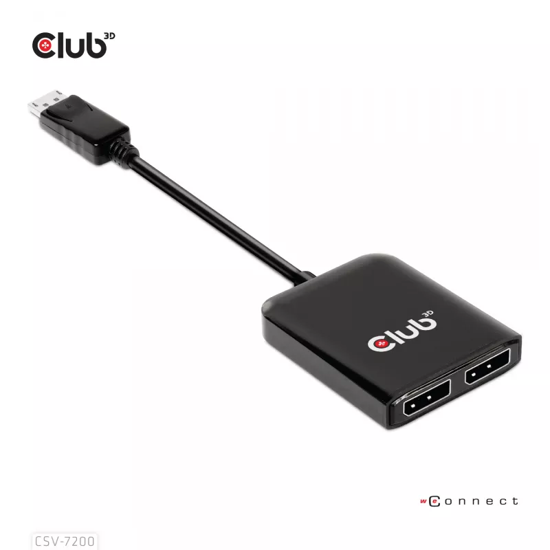 MST šakotuvas DisplayPort 1.4 į DisplayPort + HDMI 4K60Hz CLUB3D CSV-7220