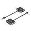 CLUB3D MST šakotuvas USB3.2 Gen2 Type-C(DP Alt-Mode) į DisplayPort + HDMI 4K60Hz M/F
