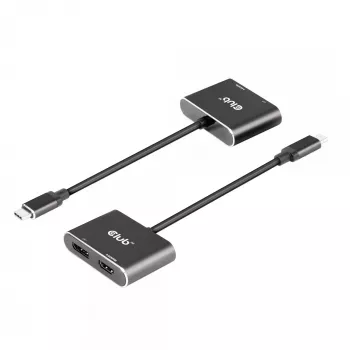CLUB3D MST šakotuvas USB3.2 Gen2 Type-C(DP Alt-Mode) į DisplayPort + HDMI 4K60Hz M/F