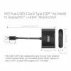 CLUB3D MST šakotuvas USB3.2 Gen2 Type-C(DP Alt-Mode) į DisplayPort + HDMI 4K60Hz M/F