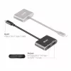 CLUB3D MST šakotuvas USB3.2 Gen2 Type-C(DP Alt-Mode) į DisplayPort + HDMI 4K60Hz M/F