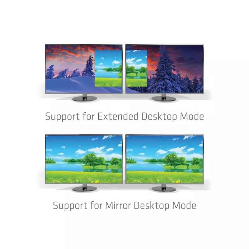 CLUB3D USB3.2 Gen2 Type-C(DP™ Alt-Mode) – DisplayPort™ dviejų monitorių 4K60Hz M/F MST šakotuvas