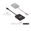 CLUB3D USB3.2 Gen2 Type-C(DP™ Alt-Mode) – DisplayPort™ dviejų monitorių 4K60Hz M/F MST šakotuvas