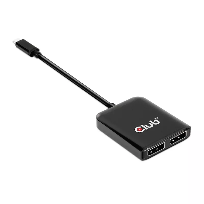 CLUB3D USB3.2 Gen2 Type-C(DP™ Alt-Mode) – DisplayPort™ dviejų monitorių 4K60Hz M/F MST šakotuvas
