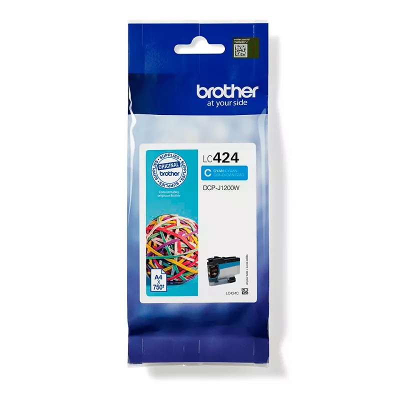 Brother LC424C rašalo kasetė 1 vnt. Originali žalsvai mėlyna
