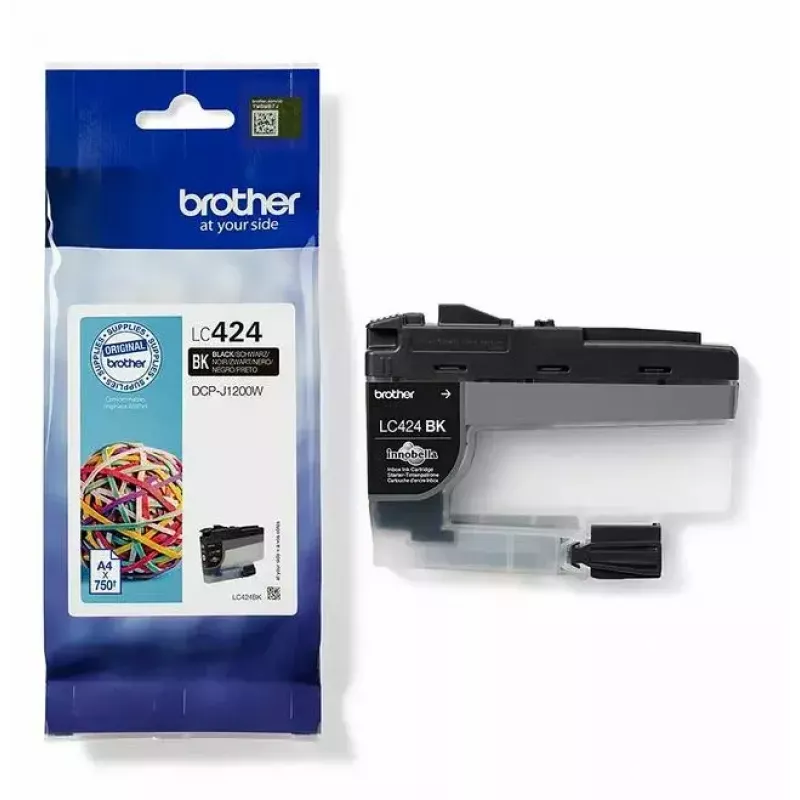 Brother LC424BK rašalo kasetė 1 vnt. Originali juoda