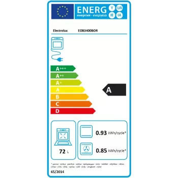 Įmontuojama orkaitė Electrolux EOB3400BOR, elektrinė orkaitė