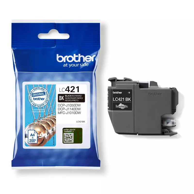 Brother LC421BK rašalo kasetė 1 vnt. Originali Juoda