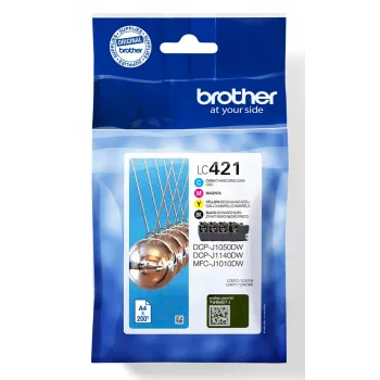 Brother LC421VALDR originali rašalo kasetė 4 vnt. Juoda, Žydra, Purpurinė, Geltona