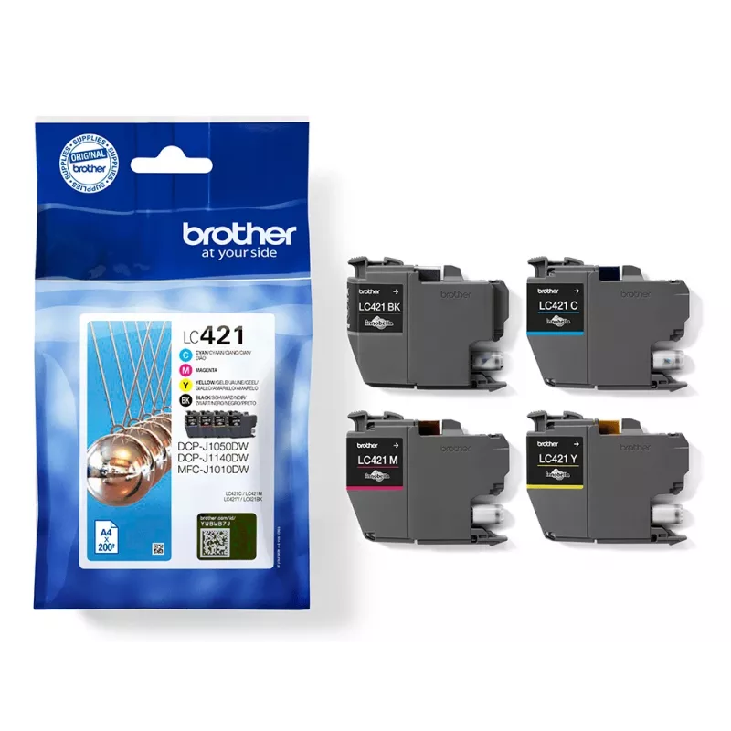 Brother LC421VALDR originali rašalo kasetė 4 vnt. Juoda, Žydra, Purpurinė, Geltona