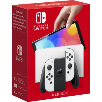 Nintendo Switch OLED, Nintendo Switch, NVIDIA Custom Tegra, White, Analogue / Digital, Home button, Power button, Buttons