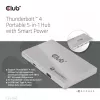 CLUB3D sertifikuotas Thunderbolt™4 nešiojamas 5-in-1 centras su išmaniuoju maitinimu