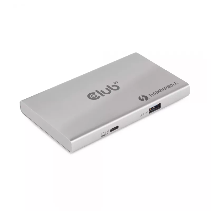 CLUB3D sertifikuotas Thunderbolt™4 nešiojamas 5-in-1 centras su išmaniuoju maitinimu