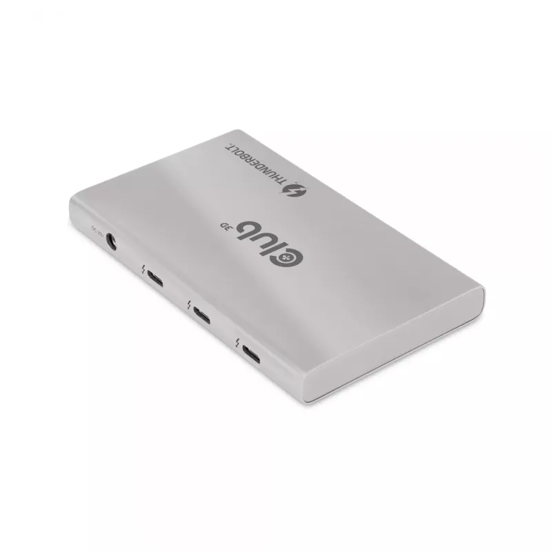 CLUB3D sertifikuotas Thunderbolt™4 nešiojamas 5-in-1 centras su išmaniuoju maitinimu
