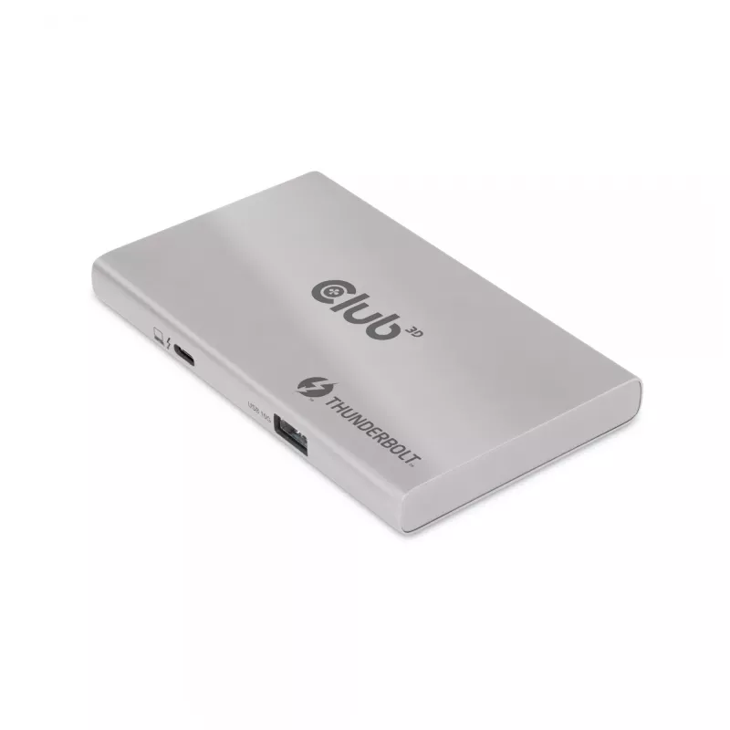 CLUB3D sertifikuotas Thunderbolt™4 nešiojamas 5-in-1 centras su išmaniuoju maitinimu
