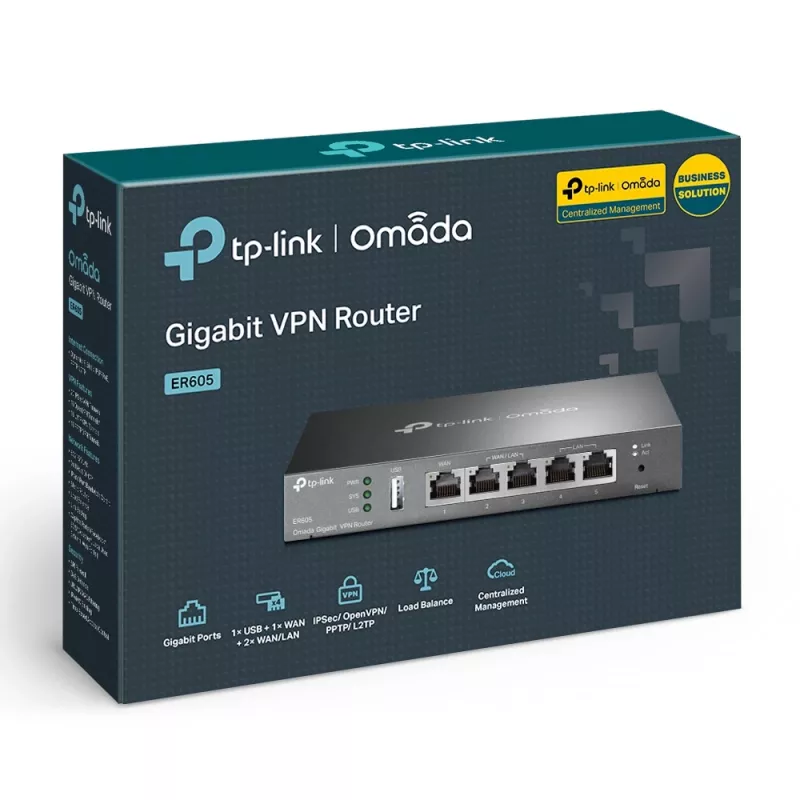 Maršrutizatorius TP-Link SafeStream Gigabit Multi-WAN VPN TL-R605