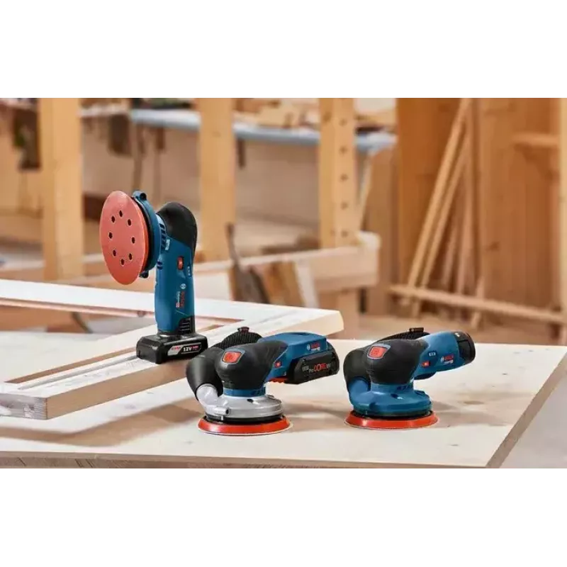 Bosch GEX 18V-125 Professional atsitiktinio orbitalinio šlifuoklio 10000 RPM 20000 OPM juoda, mėlyna, pilka, raudona