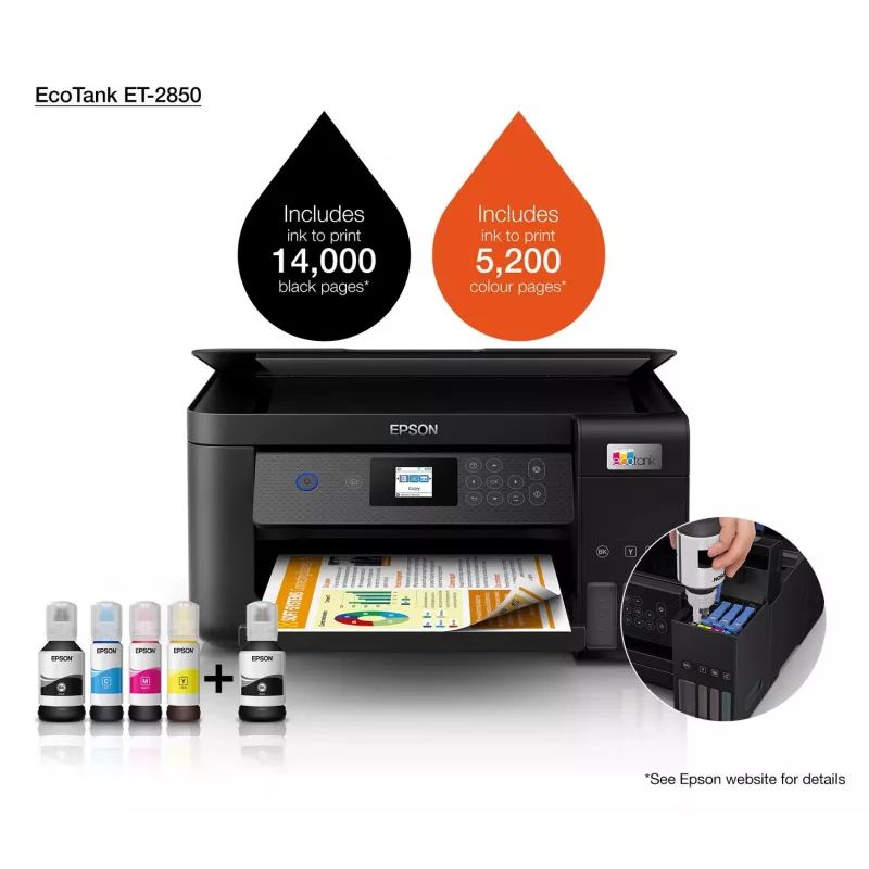 Epson EcoTank ET-2850 A4 daugiafunkcis belaidis rašalinis spausdintuvas