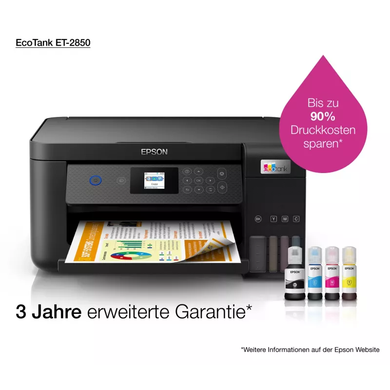 Epson EcoTank ET-2850 A4 daugiafunkcis belaidis rašalinis spausdintuvas